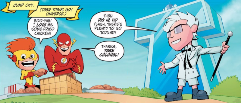 Illustration for article titled DC’s New KFC Comic Turns Colonel Sanders Into Fried Chicken Jesus
